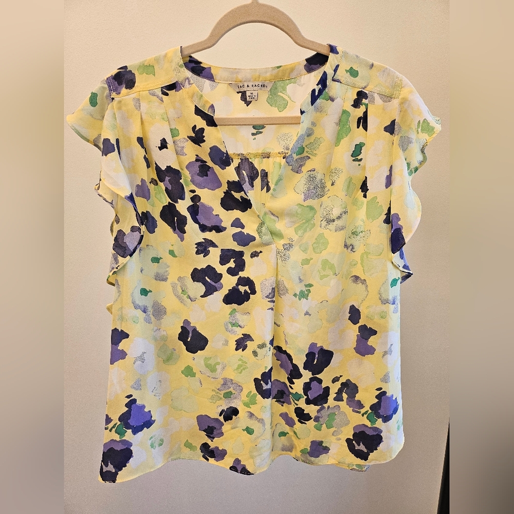 Zac & Rachel Watercolor Floral Blouse XL